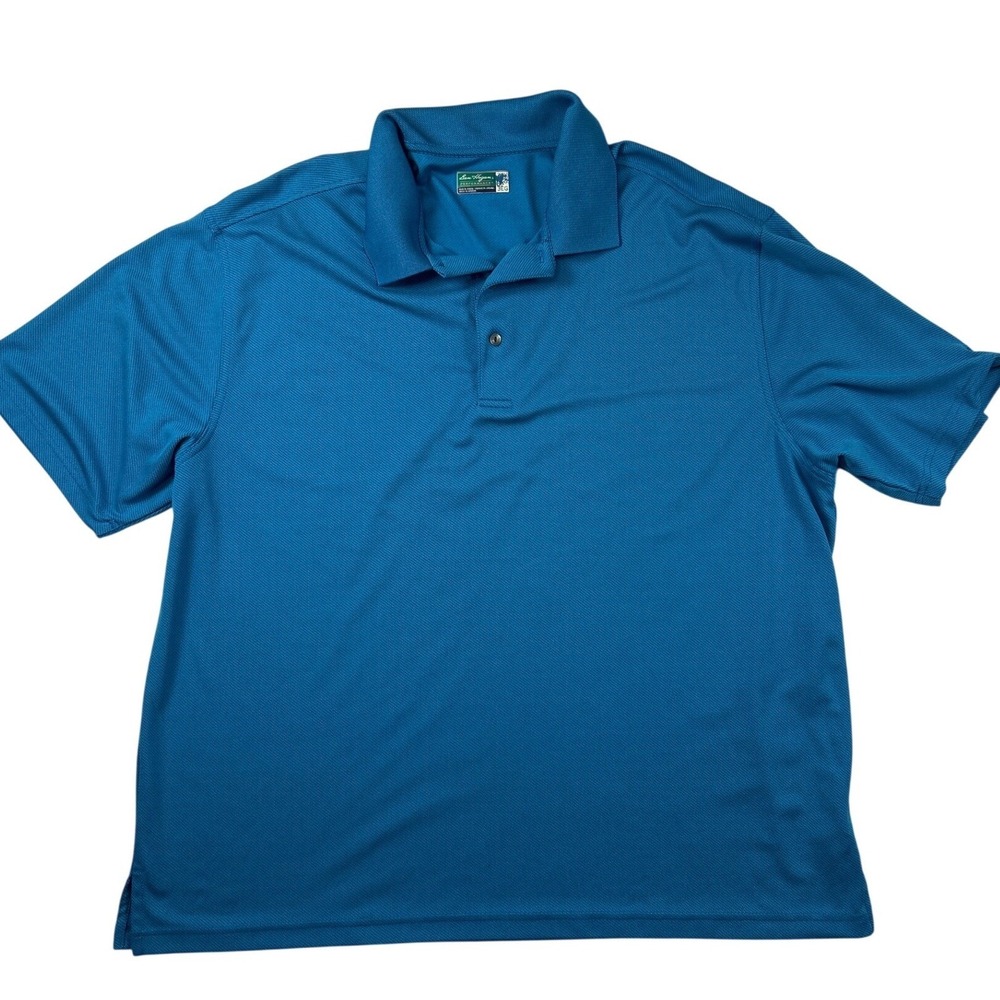 Ben Hogan Performance Mens 3XL Teal Blue Golf Polo Shirt Short Sleeve Mesh